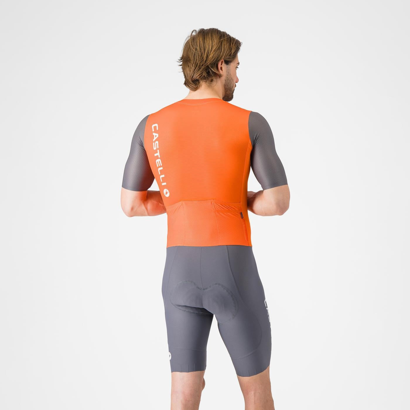 CASTELLI mono SATURDAY MORNING naranja/gris