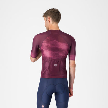 Maillot CASTELLI CLIMBER'S A/C Mangas Cortas Burdeos