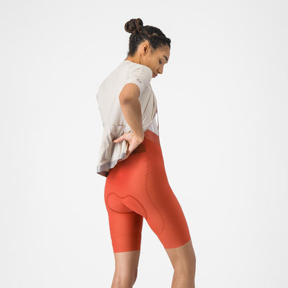 Culote Corto con Tirantes CASTELLI ESPRESSO 2 W DT Mujer Paprika