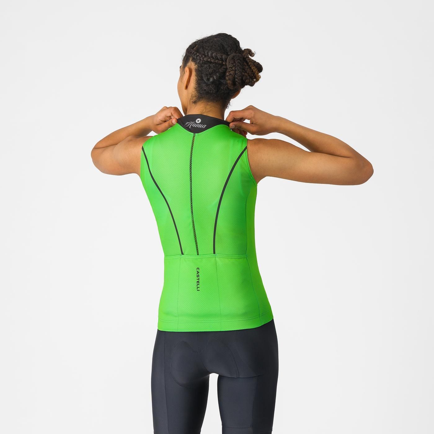 CASTELLI ANIMA FLOW Maillot sin mangas de mujer Verde