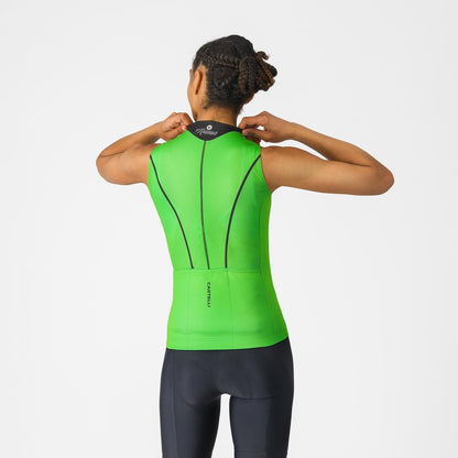 Maillot CASTELLI ANIMA FLOW Mujer Sin Mangas Verde