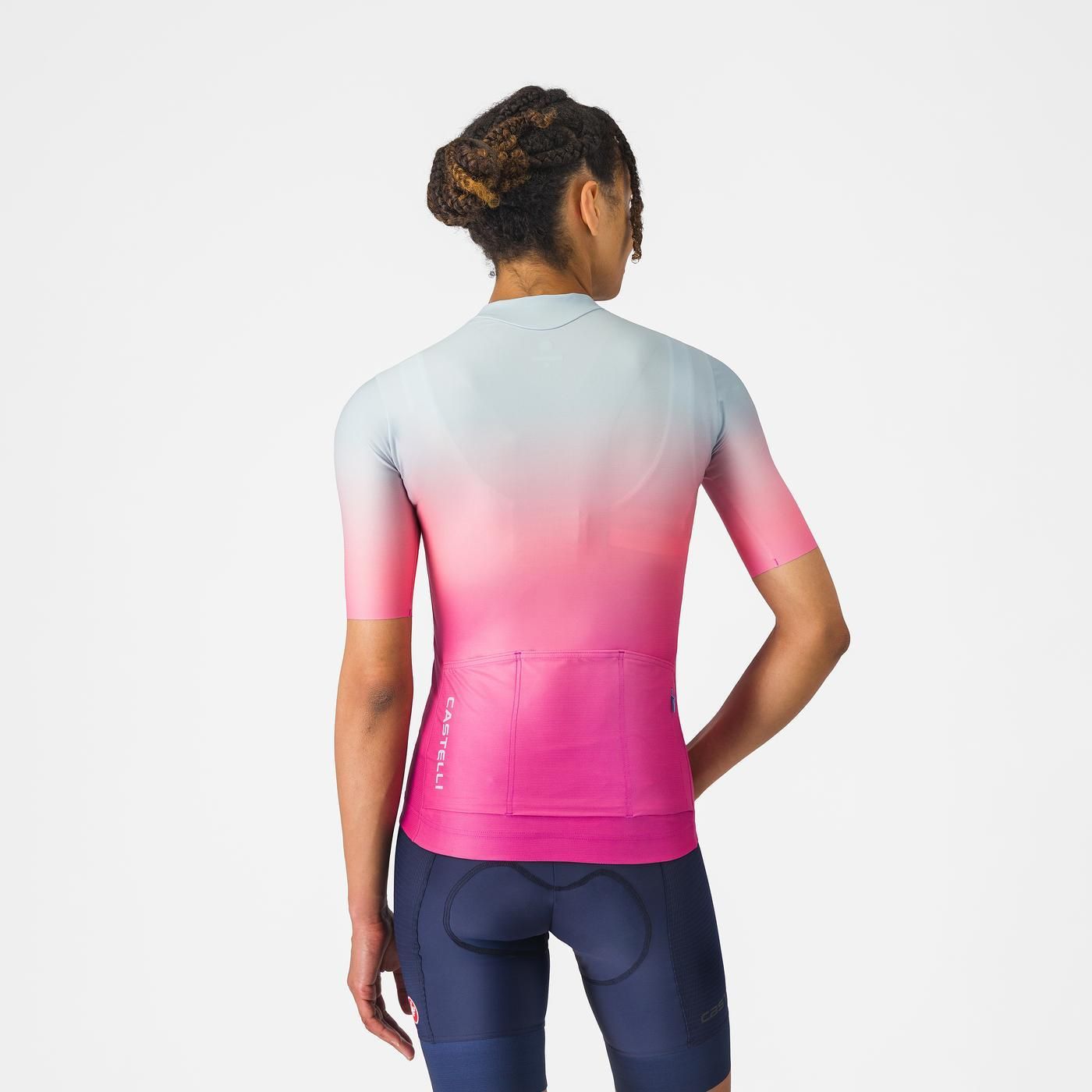 Maillot CASTELLI UPF Mujer manga corta rosa
