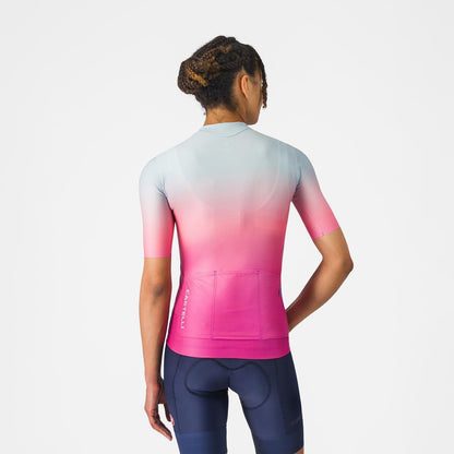 Maillot CASTELLI UPF Mujer Mangas Cortas Rosa