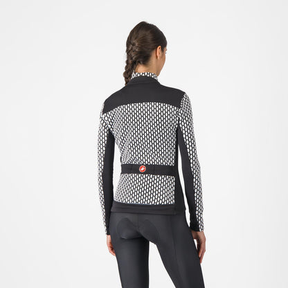 Maillot CASTELLI SFIDA 2 Mujer Mangas Largas Negro/Blanco