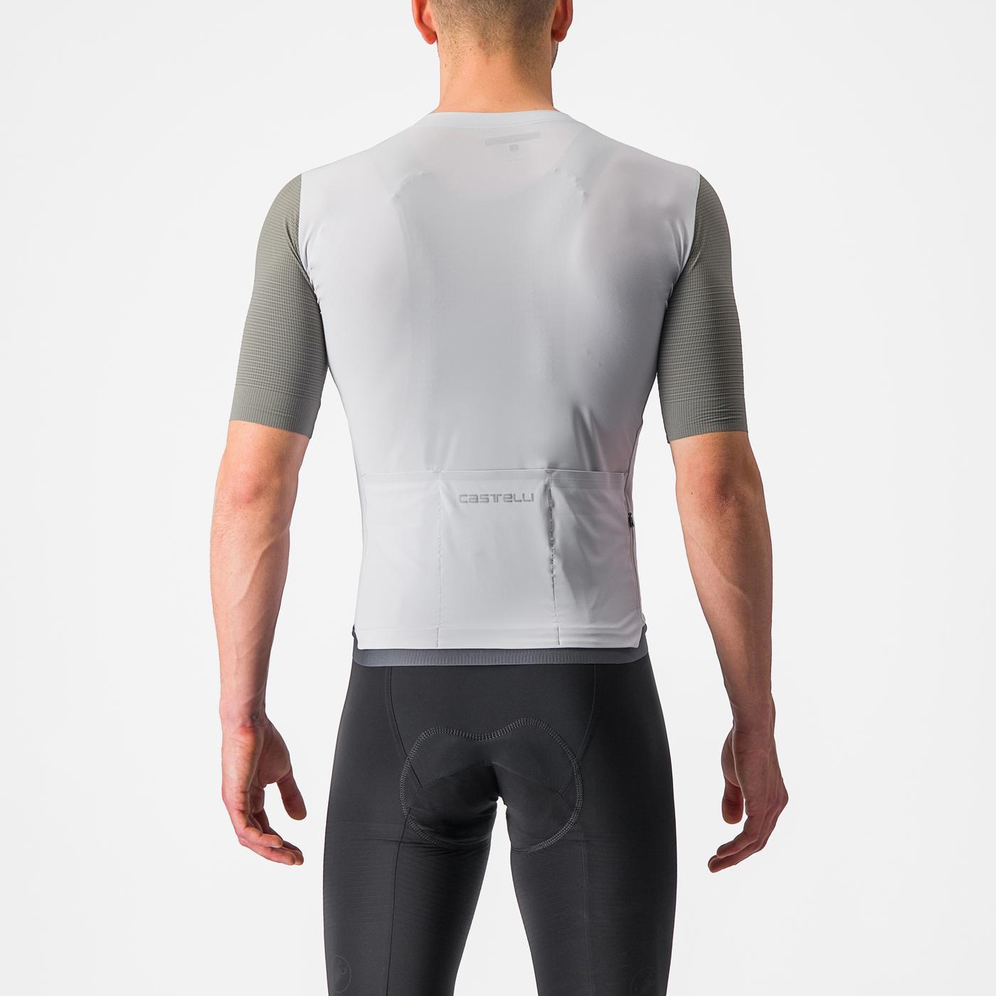 Maillot de manga corta CASTELLI PREMIO Blanco/Gris