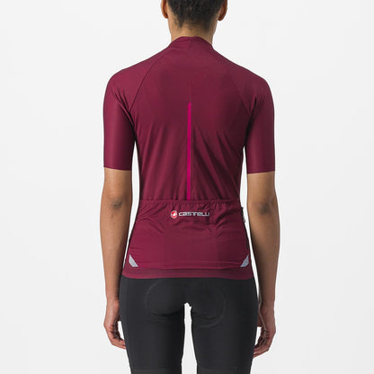Maillot CASTELLI ENDURANCE W Mujer Mangas Cortas Burdeos