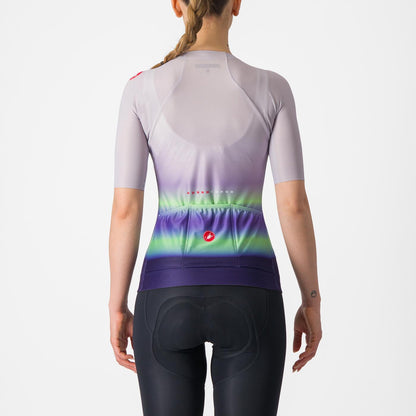 Maillot CASTELLI CLIMBER'S 4.0 W Mujer Mangas Cortas Violeta/Verde