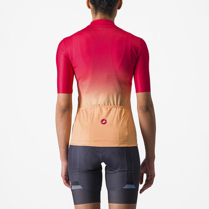 Maillot CASTELLI SALITA Mujer Manga Corta Rosa/Naranja