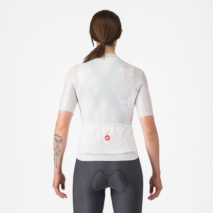 Maillot CASTELLI FANTASIA Mujer Mangas Cortas Blanco