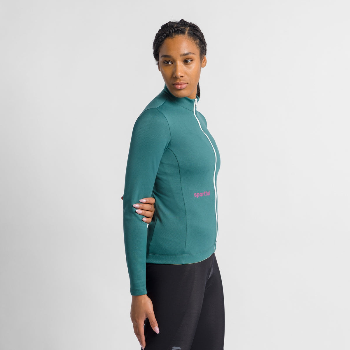 Maillot SPORTFUL CLÁSICO de mujer de manga larga verde