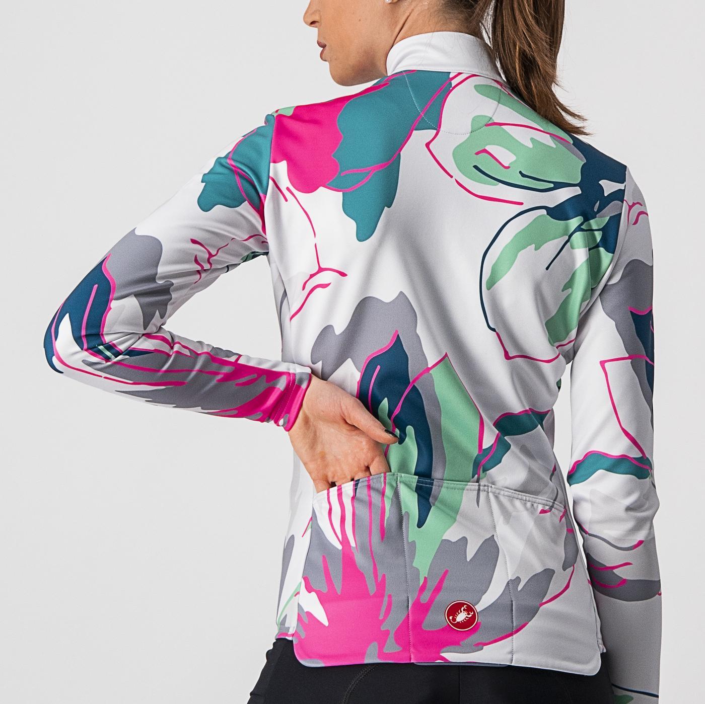 Maillot de manga larga CASTELLI UNLIMITED THERMAL Mujer Gris/Azul