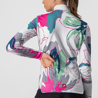 Maillot CASTELLI UNLIMITED THERMAL Mujer Mangas Largas Gris/Azul