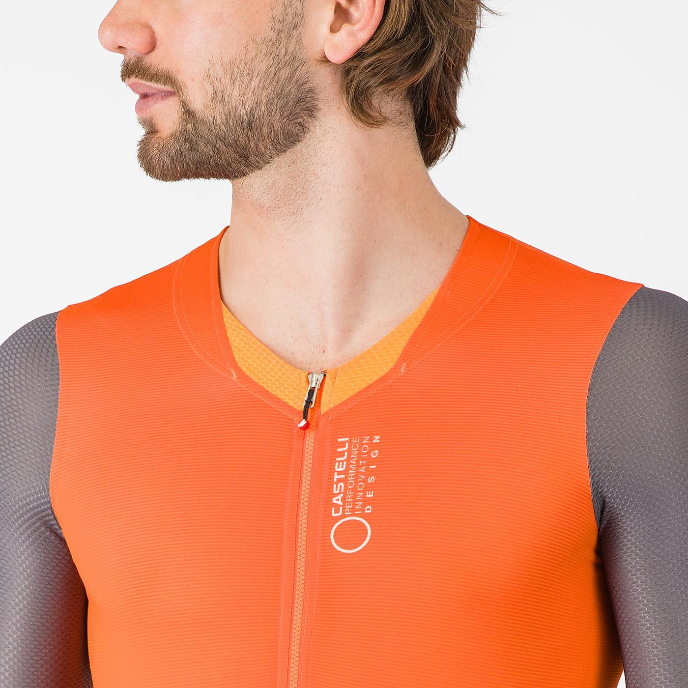 CASTELLI mono SATURDAY MORNING naranja/gris