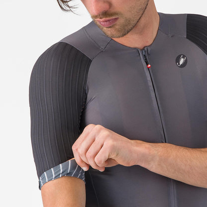 Maillot CASTELLI AERO RACE 8S Manga Corta Gris
