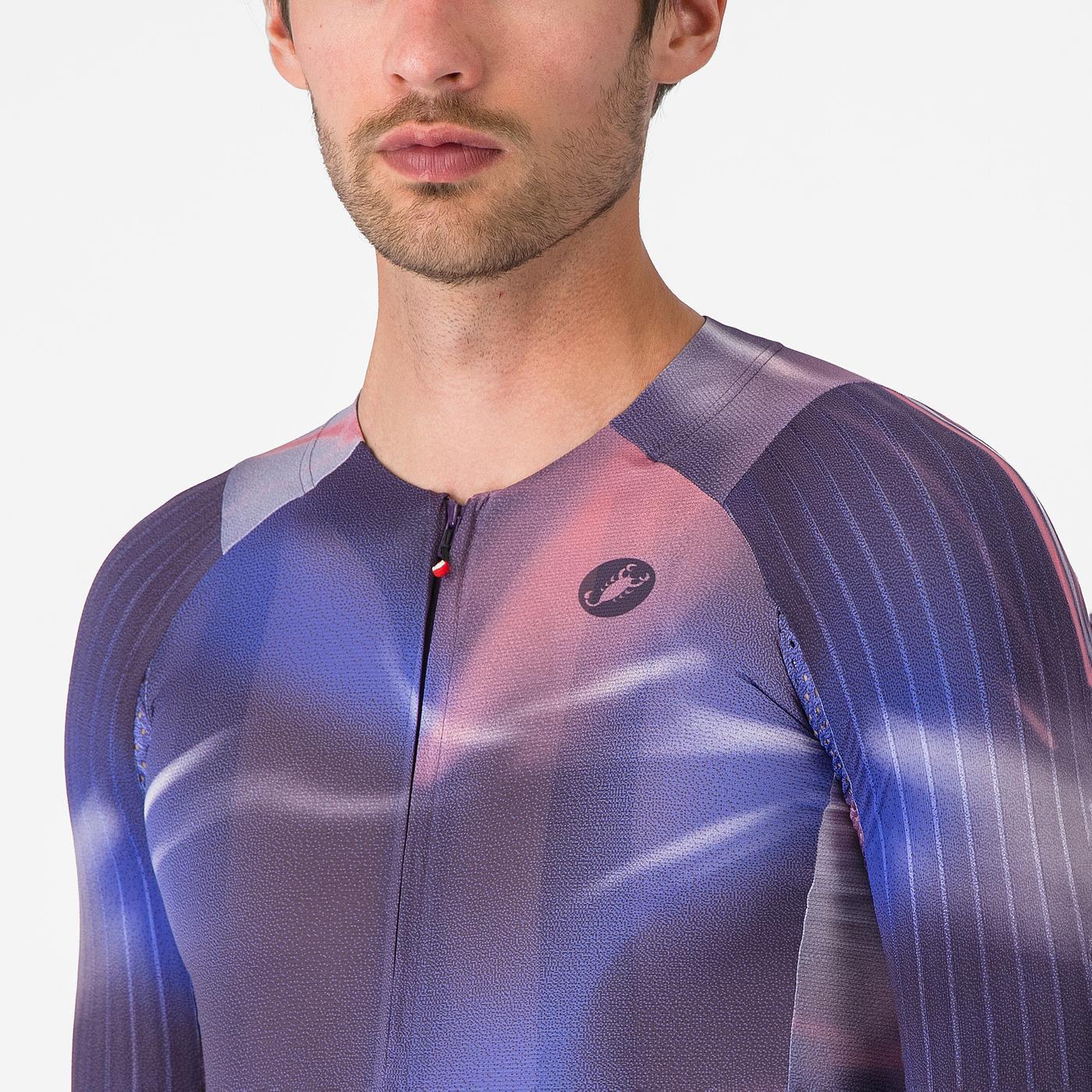 Maillot CASTELLI AERO RACE 8S de manga corta Morado