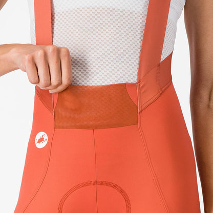 Culote Corto con Tirantes CASTELLI ESPRESSO 2 W DT Mujer Paprika