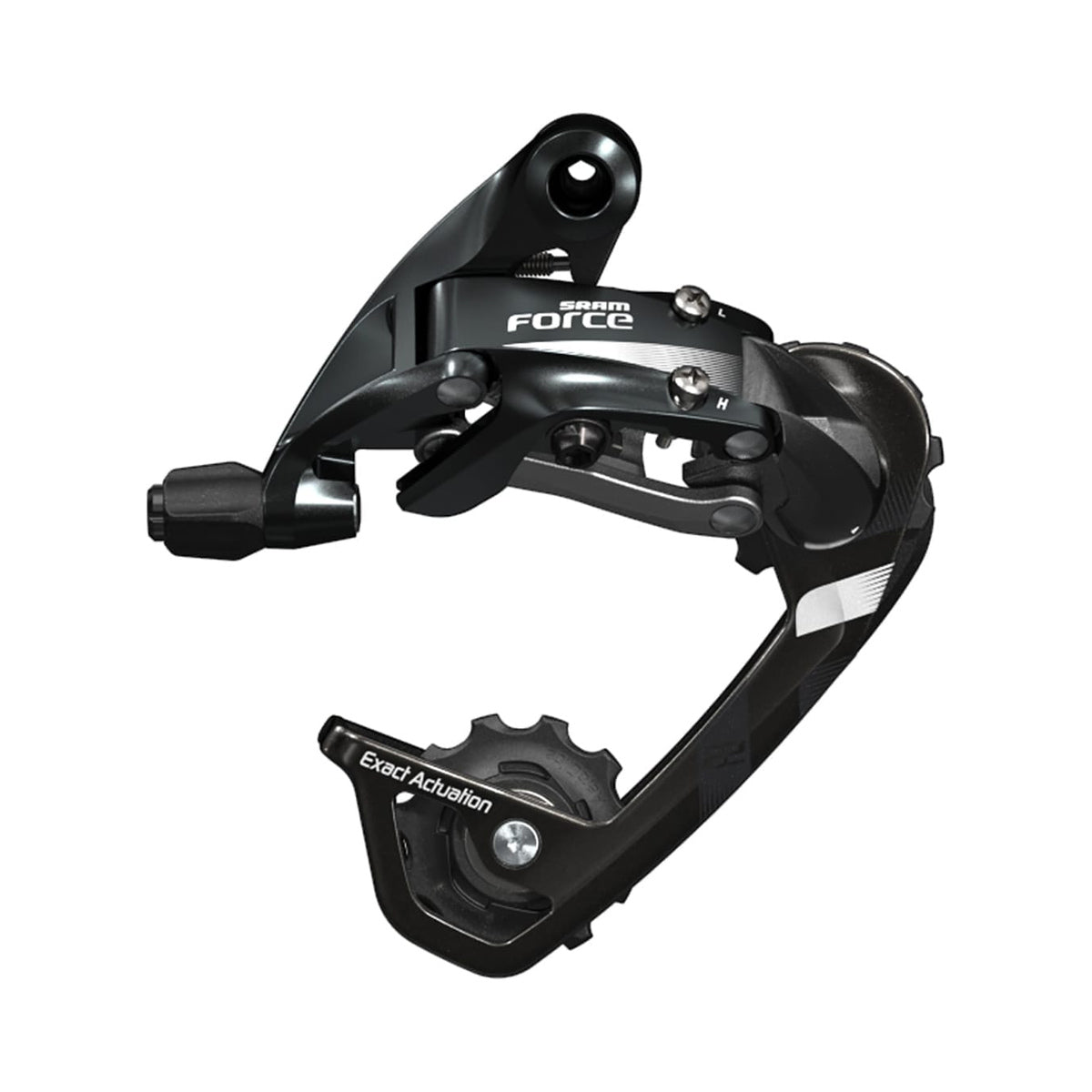 Cambio trasero SRAM FORCE 22 de 11 velocidades con pata media – vista del producto sobre fondo blanco