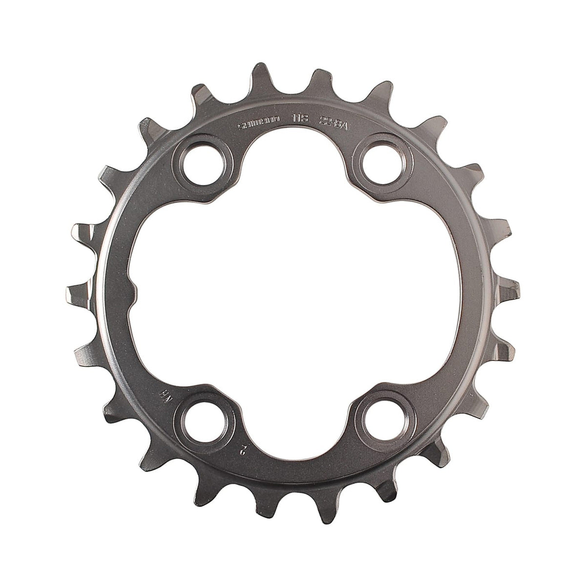 Plato interior SHIMANO XT M8000 de 11 velocidades para triple plato, 64 mm — vista del plato sobre fondo blanco