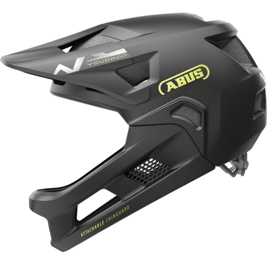 Casco de BTT ABUS YOUDROP FF Junior Velvet Negro