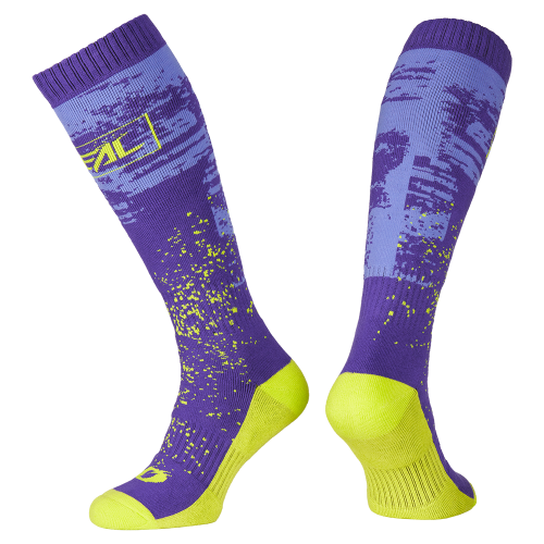 Calcetines O'NEAL PRO MX PAINT Violeta/Amarillo Flúor
