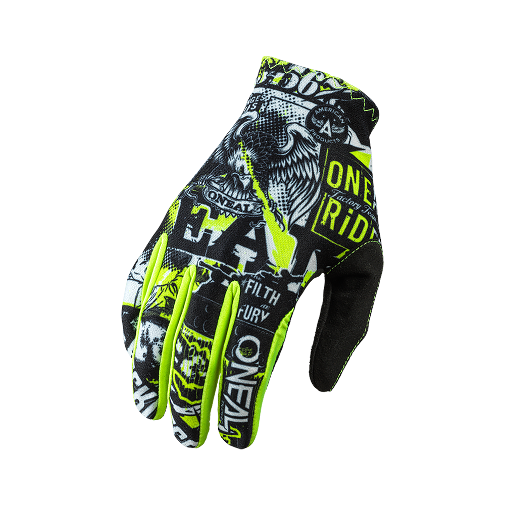 Guantes O'NEAL MATRIX ATTACK Negro/Amarillo