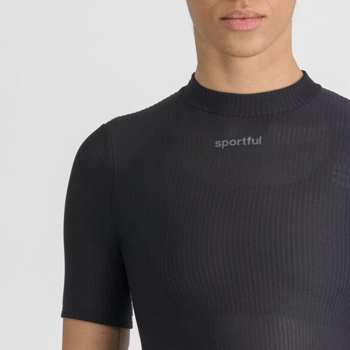 Camiseta interior SPORTFUL de invierno de manga corta para mujer negra