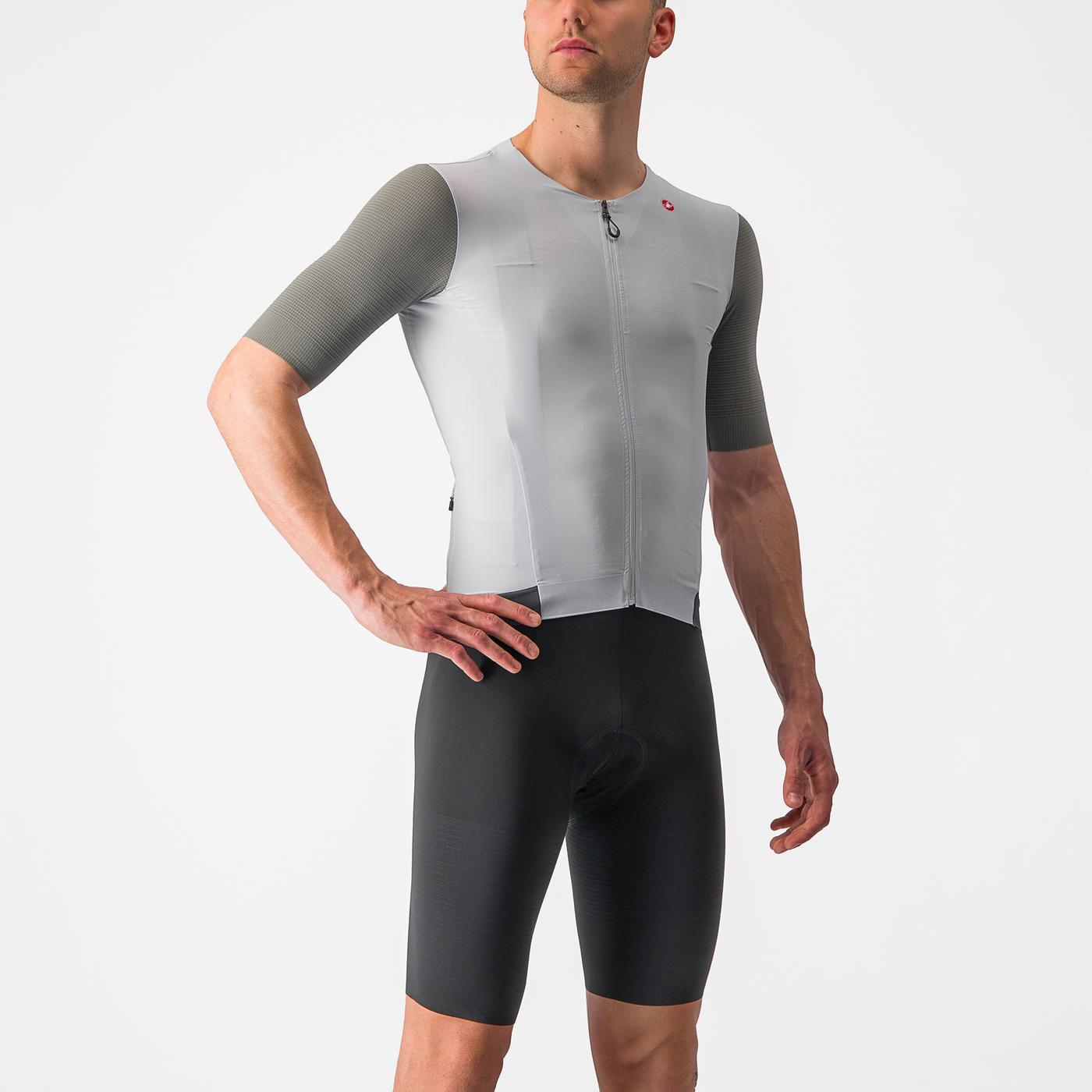 Maillot de manga corta CASTELLI PREMIO Blanco/Gris