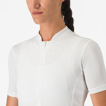 Maillot CASTELLI ANIMA 4 Mujer Mangas Cortas Blanco