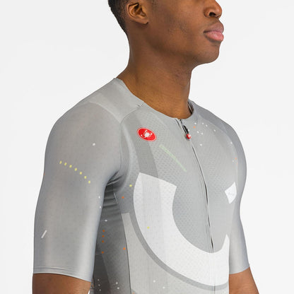 Maillot CASTELLI R-A/D Mangas Cortas Multicolor Gris