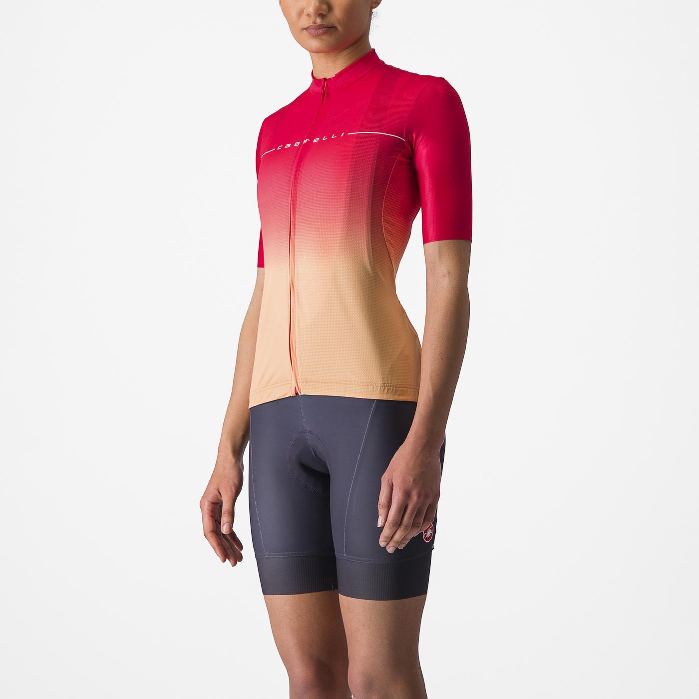 Maillot de manga corta CASTELLI SALITA Mujer Rosa/Naranja