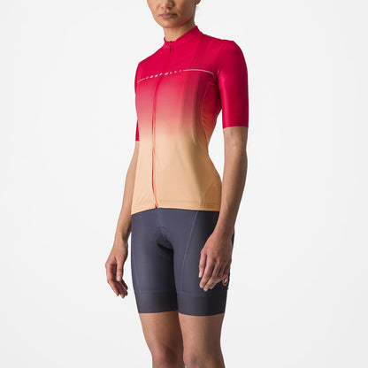 Maillot CASTELLI SALITA Mujer Manga Corta Rosa/Naranja