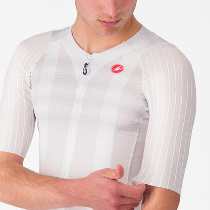 Maillot CASTELLI AERO RACE 8S Mangas Cortas Blanco