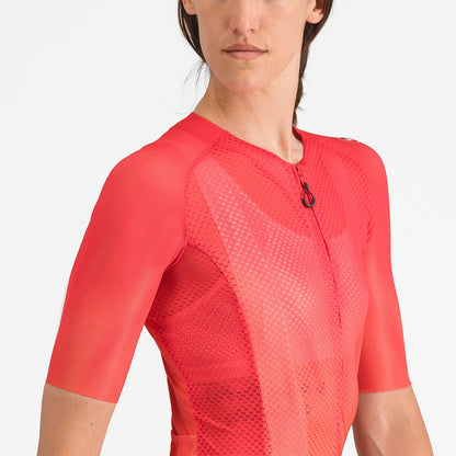 Maillot CASTELLI CLIMBER'S A/C Mujer Mangas Cortas Hibiscus