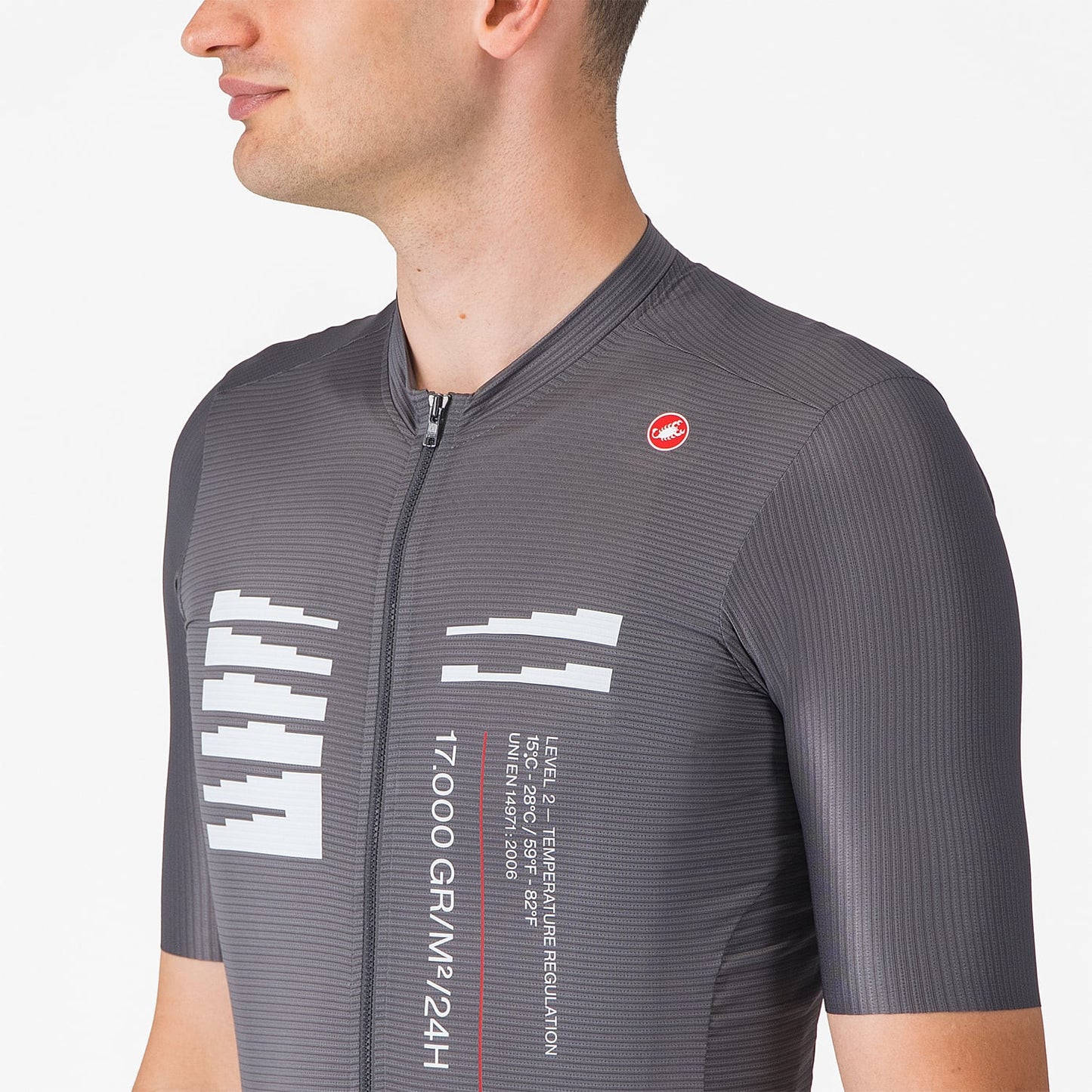 CASTELLI ESPRESSO R--A/D Maillot manga corta Gris humo