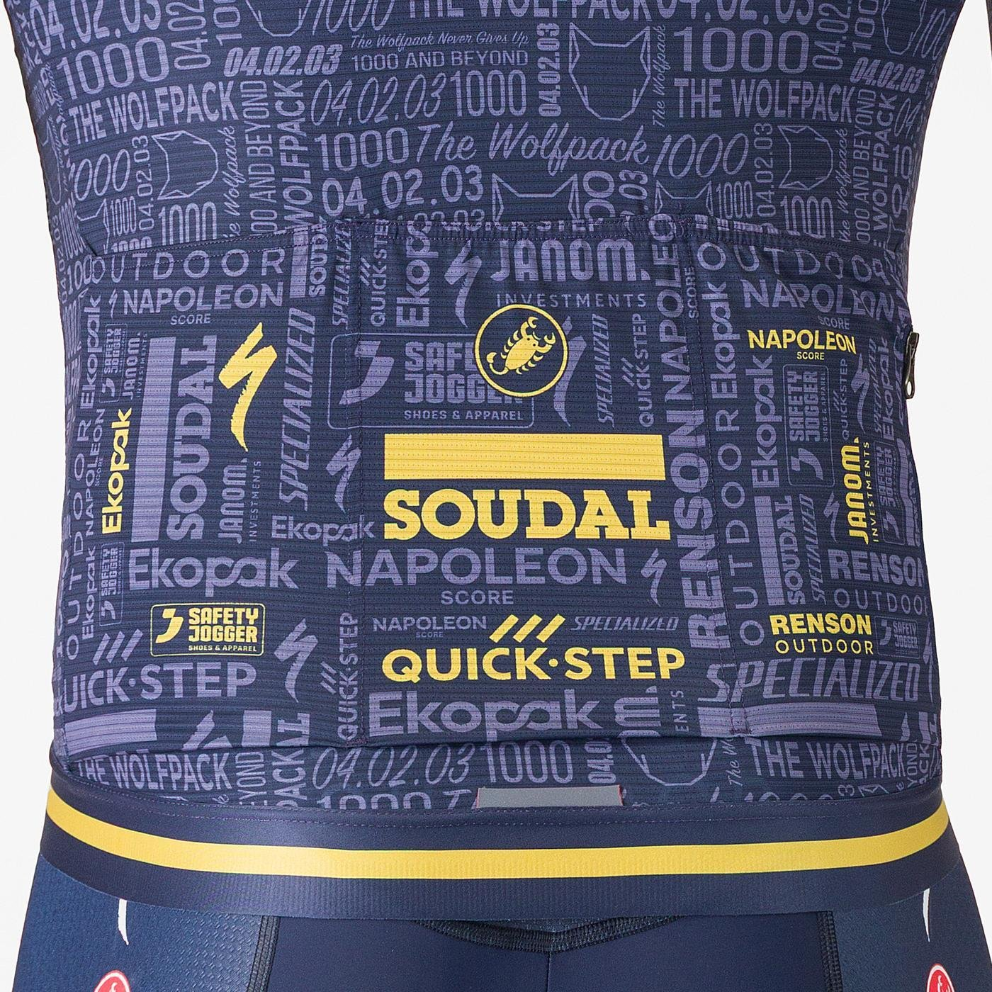 Maillot manga corta CASTELLI WOLFPACK 1000 VICTORY Azul marino