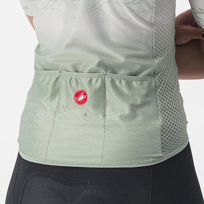 Maillot CASTELLI CLIMBER'S 2.0 W Mujer Mangas Cortas Gris/Verde