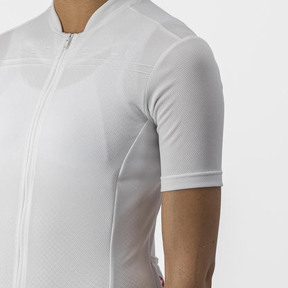 Maillot CASTELLI ANIMA 4 Mujer Mangas Cortas Blanco