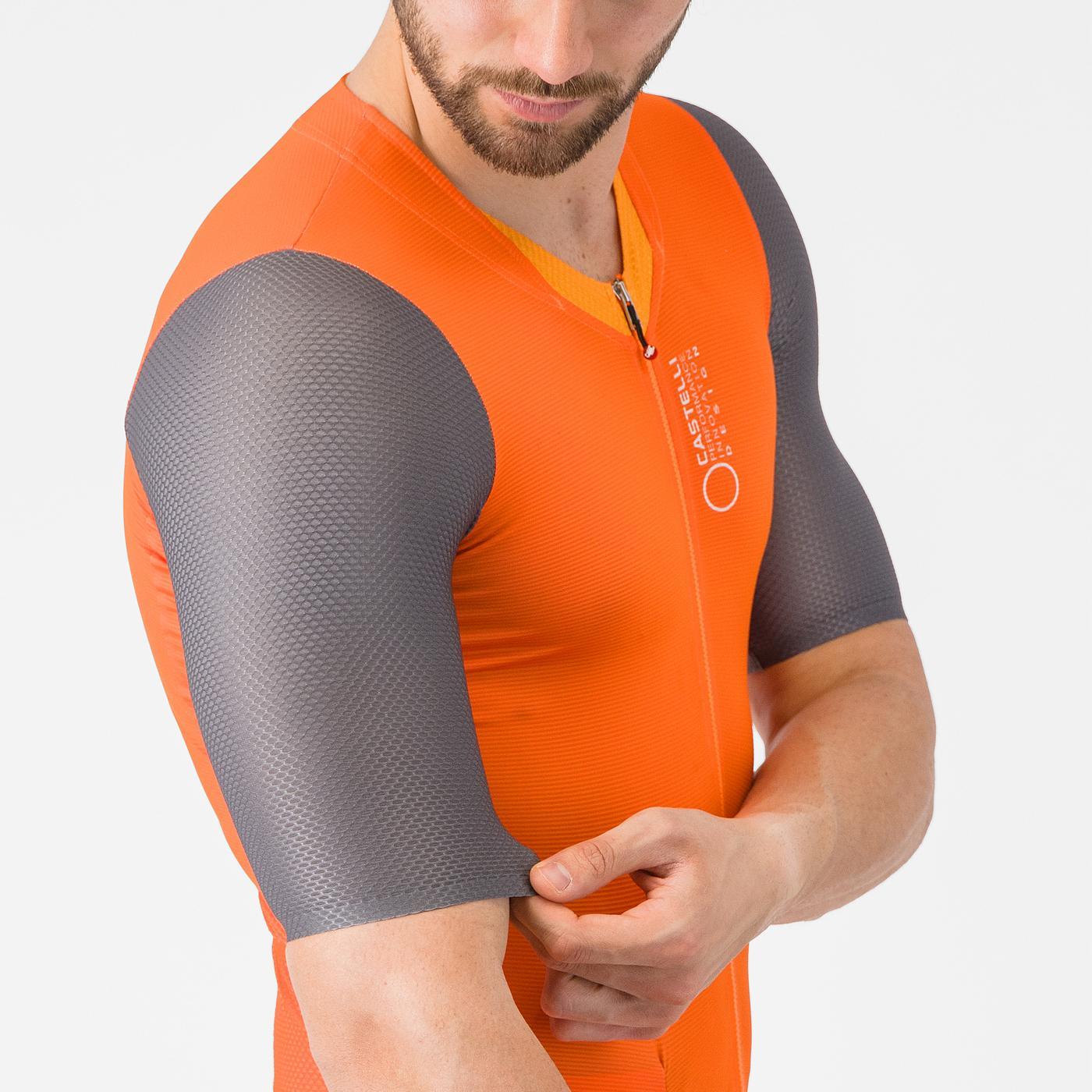 CASTELLI mono SATURDAY MORNING naranja/gris