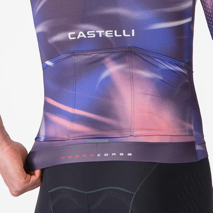 Maillot CASTELLI AERO RACE 8S Mangas Cortas Violeta