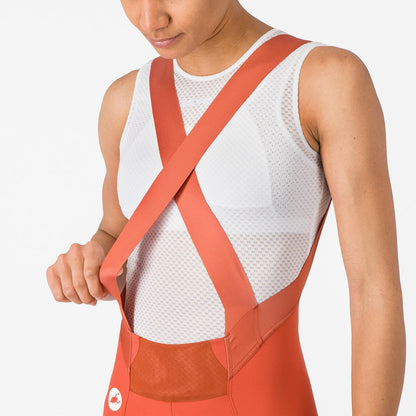 Culote Corto con Tirantes CASTELLI ESPRESSO 2 W DT Mujer Paprika
