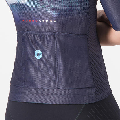 Maillot CASTELLI CLIMBER'S A/C Mujer Mangas Cortas Azul