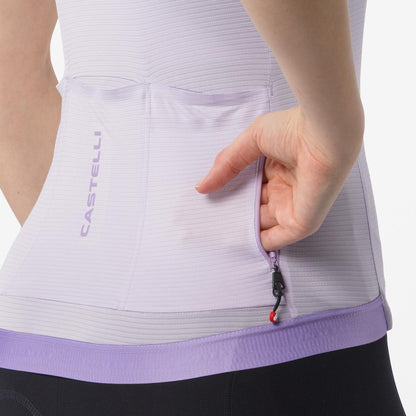 Maillot CASTELLI ESPRESSO 2 Mujer Mangas Cortas Purple Mist