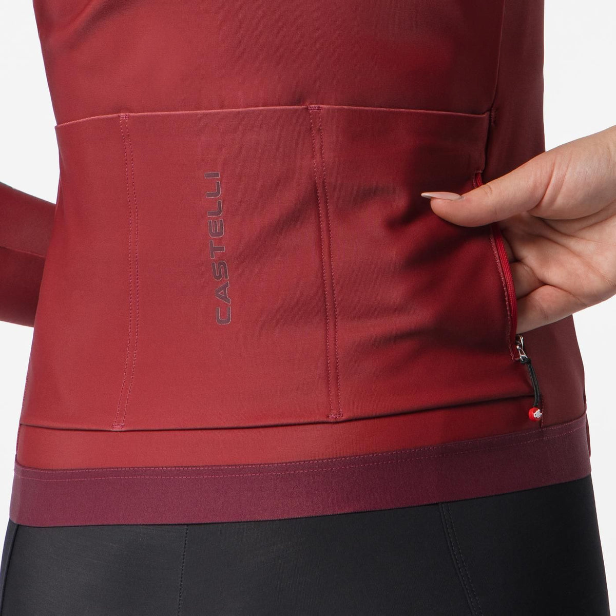 Maillot CASTELLI ESPRESSO THERMAL 2 Mujer Burdeos