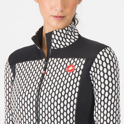 Maillot CASTELLI SFIDA 2 Mujer Mangas Largas Negro/Blanco