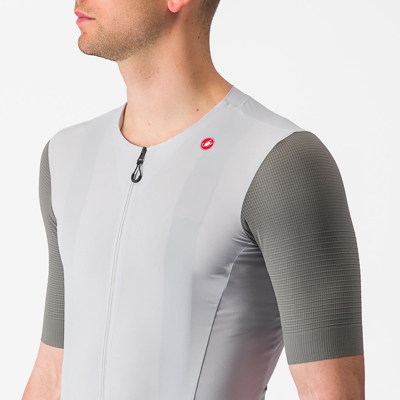 Maillot de manga corta CASTELLI PREMIO Blanco/Gris
