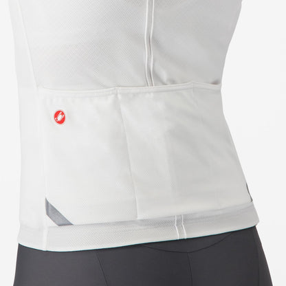 Maillot CASTELLI ANIMA 4 Mujer Mangas Cortas Blanco