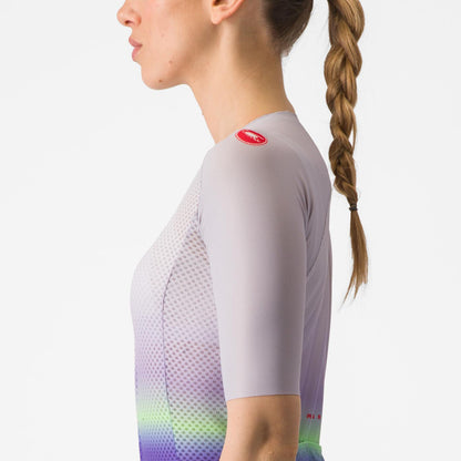 Maillot CASTELLI CLIMBER'S 4.0 W Mujer Mangas Cortas Violeta/Verde