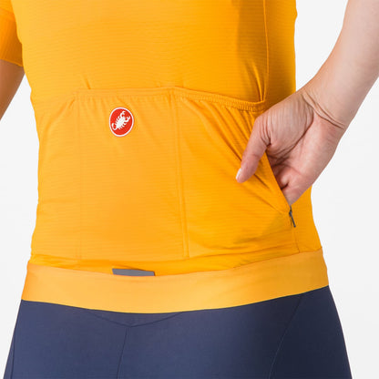 Maillot CASTELLI ESPRESSO Mujer Mangas Cortas Naranja
