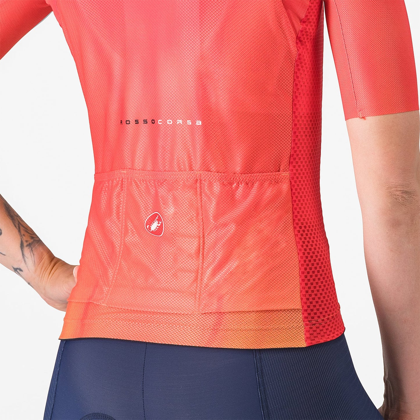 Maillot CASTELLI CLIMBER'S A/C de manga corta Hibiscus para mujer