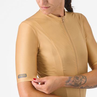 Maillot CASTELLI UNLIMITED Mujer Mangas Cortas Marrón
